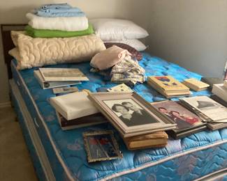 Full size bed, matching dresser goes with it. Mid century modern.