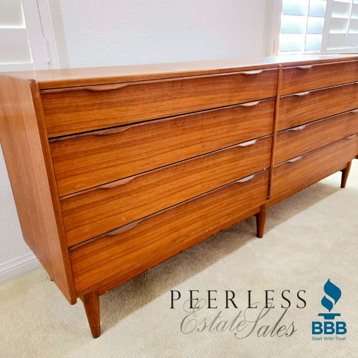 Mid-Century Danish Modern Dresser $435 or bid #30
