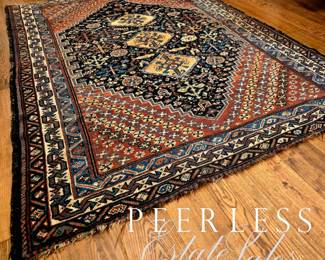 Antique Hand-Tied Wool Rug $245 or bid #19