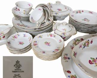 Vintage Bavarian Porcelain Dinnerware $95 or bid #25