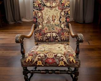 Antique Arm Chair with Needlepoint Cover $125 or bid #2