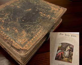 Antique Bible printed in 1865