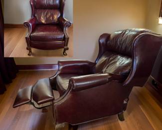 Leather Wing-Back Recliner bid #11