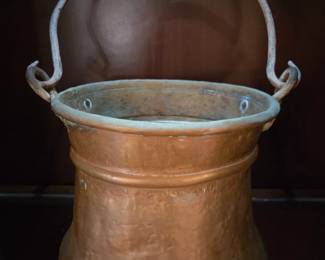 Primitive Hand-Wrought Copper Pot $69 or bid #14
