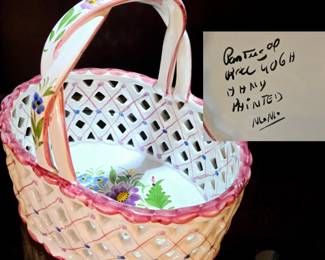 Italian Porcelain Basket