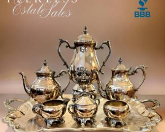 Vintage Silverplate Coffee & Tea Service $145 or bid #28