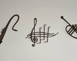 Sexton Metal Wall Musical Instruments (1950's)