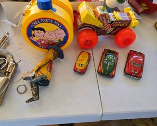 Vintage Tin Litho Friction Toys