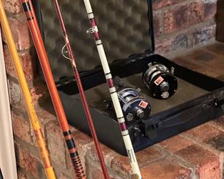 Vintage fish rods and reels