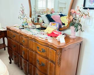 French Provincial dresser with mirror