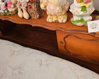 French Provincial full-size bed with headboard and foot posts