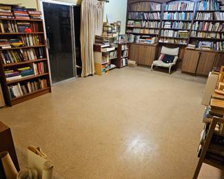 Library full of vintage / antique books