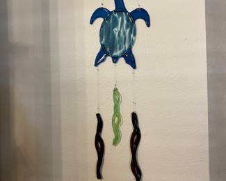 Turtle fused glass art