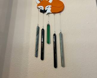 Fox fused glass art