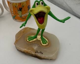 Signed numbered Michigan j frog