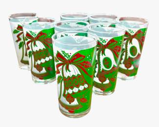 Vtg Libbey Christmas Glasses 