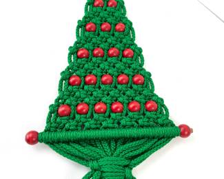  Vtg Macrame Tree Wall Hanging 