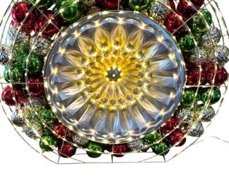 Large Light Up Ornament Wreath 