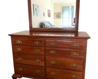 Wood Dresser with Mirror 