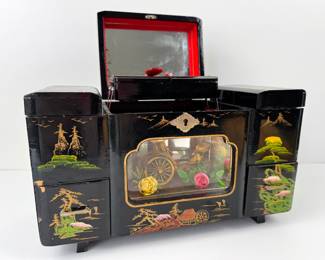 Vtg Japanese Jewelry Box 