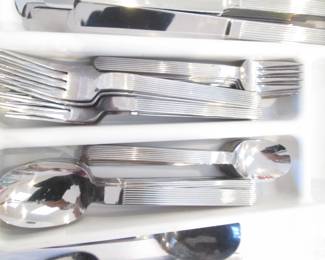 Flatware Set By The Main Course, "Ribbed Line"