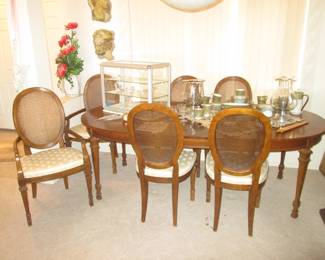 Dining Table, 45" X 42", 6-Chairs & 1-20" Leaf