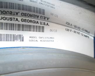 Electrolux Washer & Dryer Model Numbers