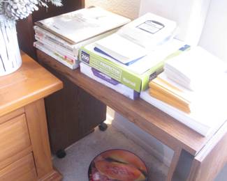 Drop-Leaf Work Table/Casters 