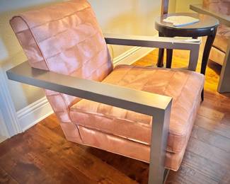 Pair of Thayer Coggin (Hickory, NC) Milo Baughman-designed contemporary armchairs