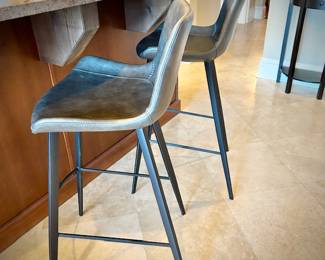 Three recently purchased Scan Design chairs - 2 bar stools and 1 desk chair