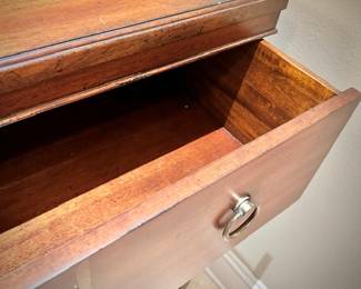 Biedermeier reproduction inlaid 3-drawer dresser with ring drawer pulls
