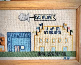 University of Michigan needlepoint