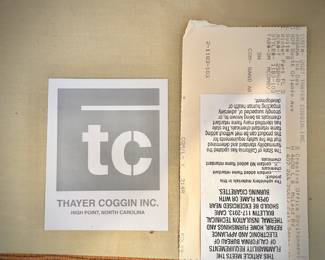 Pair of Thayer Coggin (Hickory, NC) Milo Baughman-designed contemporary armchairs