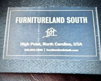 Furnitureland South (High Point, NC) leather armchair and ottoman