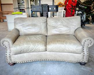 Bernhardt leather loveseat (very deep, good for tall people!)