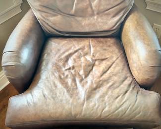 Furnitureland South (High Point, NC) leather armchair and ottoman