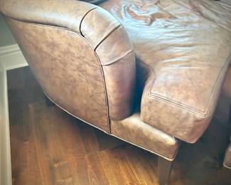 Furnitureland South (High Point, NC) leather armchair and ottoman