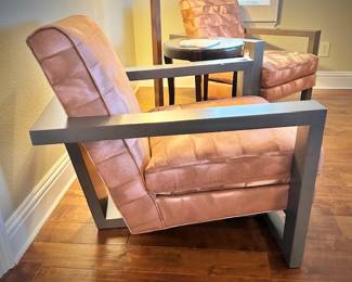 Pair of Thayer Coggin (Hickory, NC) Milo Baughman-designed contemporary armchairs