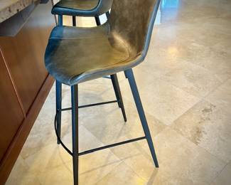 Three recently purchased Scan Design chairs - 2 bar stools and 1 desk chair