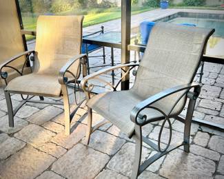 Pair of outdoor patio chairs