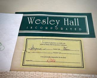 Pair of Wesley Hall (Hickory, NC) off-white occasional chairs