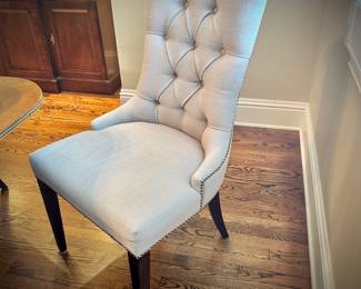 Six dove gray chairs
