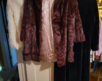 Vintage fur coats.