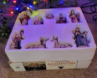 Ceramic nativity scene. 