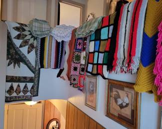 Afghans and quilts. 
