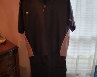 Mizuno shirt and paints.