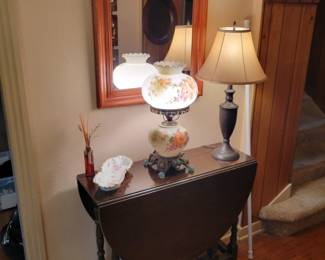 Antique fold down Oval table. 