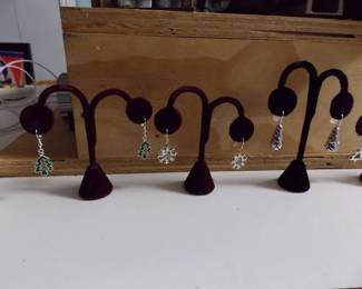 Sterling Christmas earrings