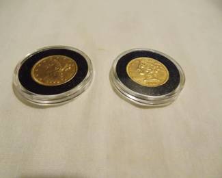 1885 & 1900 American $5 Gold Coins