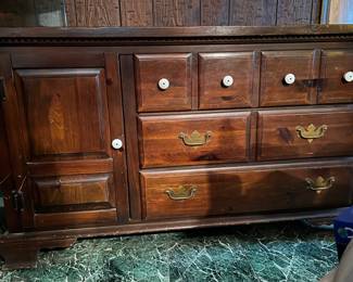Solid wood Antique Server $200 (There's also a matching hutch)